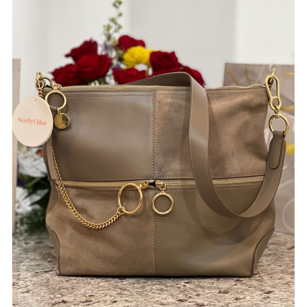 See By Chloe Medium Emy Patchwork Shoulder Bag - image 2